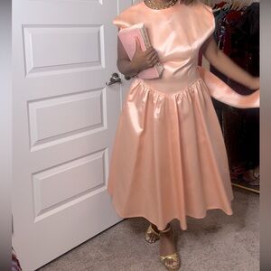 VINTAGE | Prom Dress fits Medium 10 around 12/14 Toe Back 80s